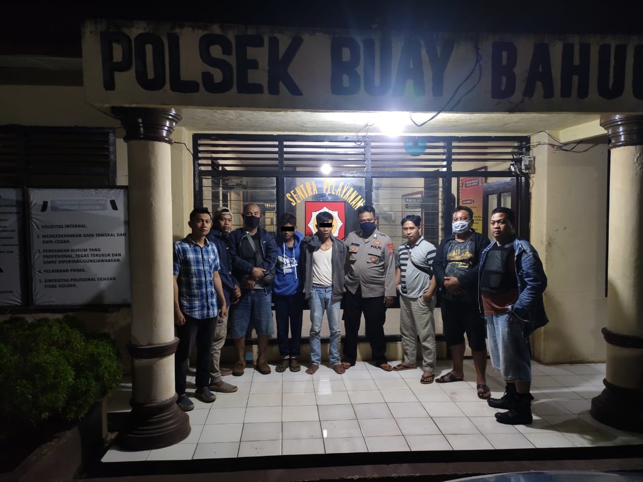 Polsek Buay Bahuga Amankan Dua Pelaku Curi Mesin Diesel Tractor.