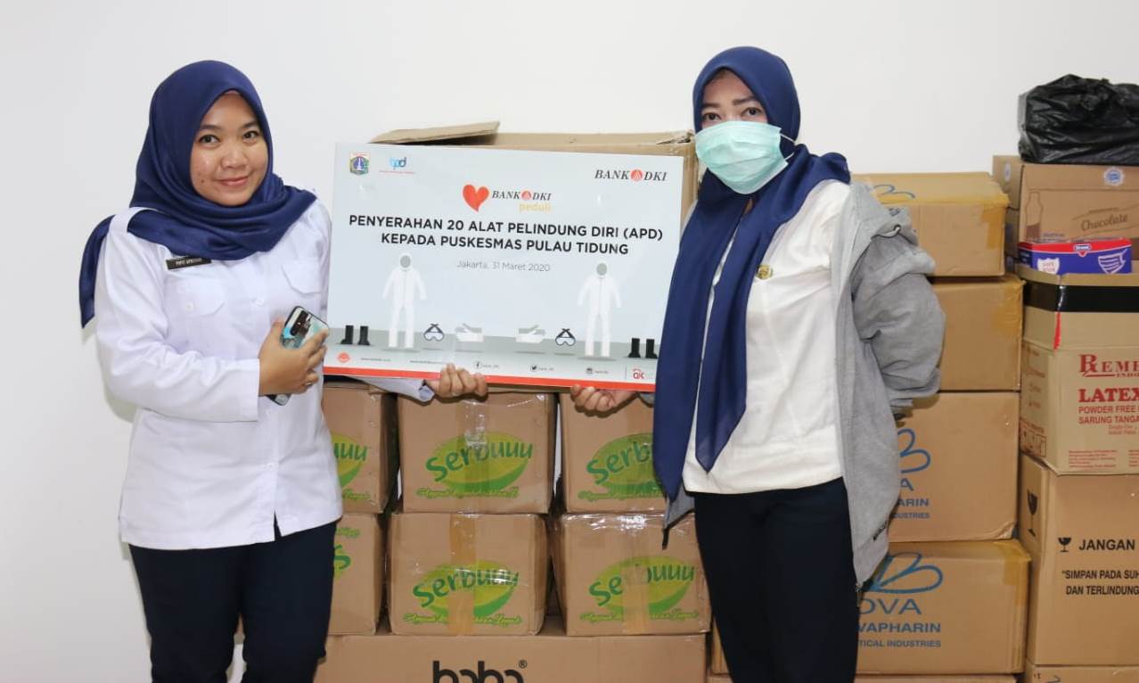 Bank DKI Berikan Alat Pelindung Diri Ke Tenaga Medis Pulau Tidung