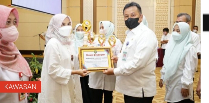 Lampung Selatan Meraih penghargaan Kabupaten penanganan Aksi Konvergensi Stunting