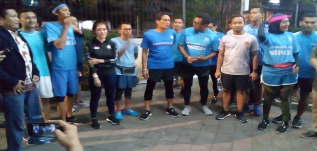 Galang Dana Untuk Korban Gempa Donggala Sandiaga Uno Gelar Run for Sulteng