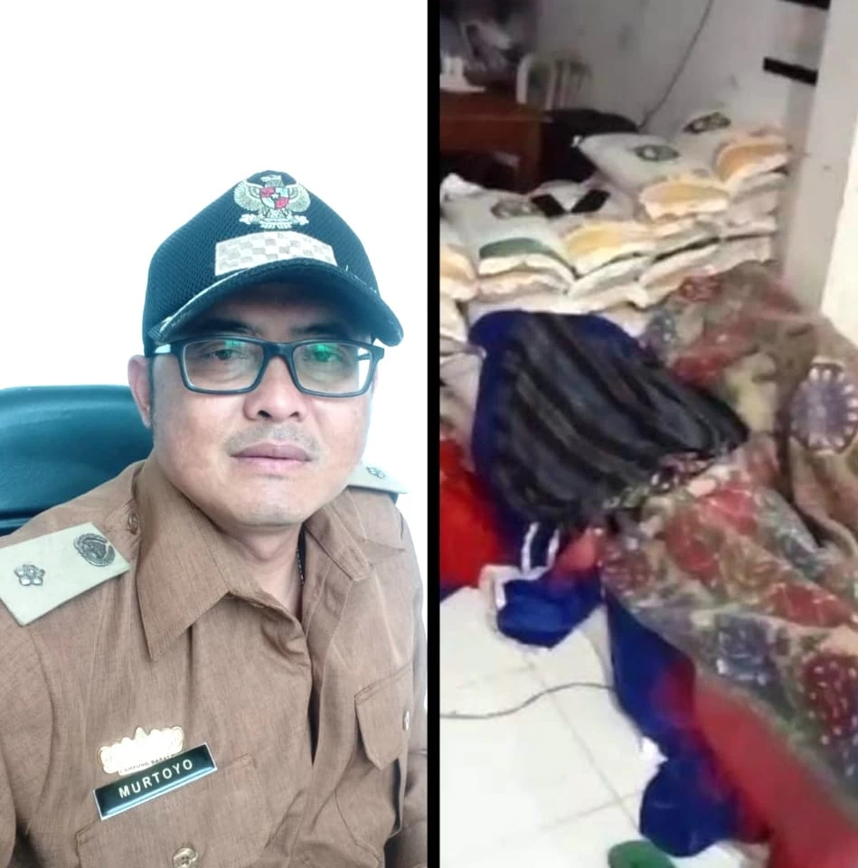 Demi Warga Aparatur Dan Linmas Rela Bermalam Di Balai Desa Untuk Amankan Bantuan Dari Pemerintah