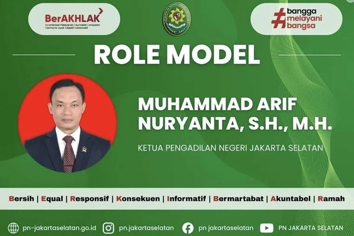 Waduh! Ketua PN Jaksel Yang Terjerat Kasus Suap Seorang Role Model?