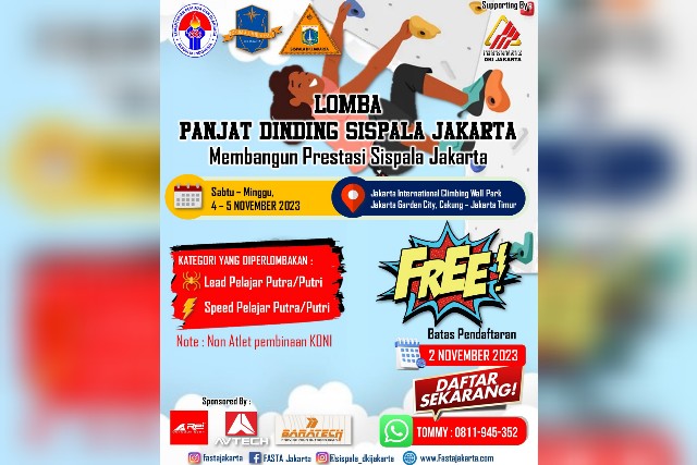 FASTA Jakarta Selenggarakan Lomba Panjat Dinding Sispala Jakarta