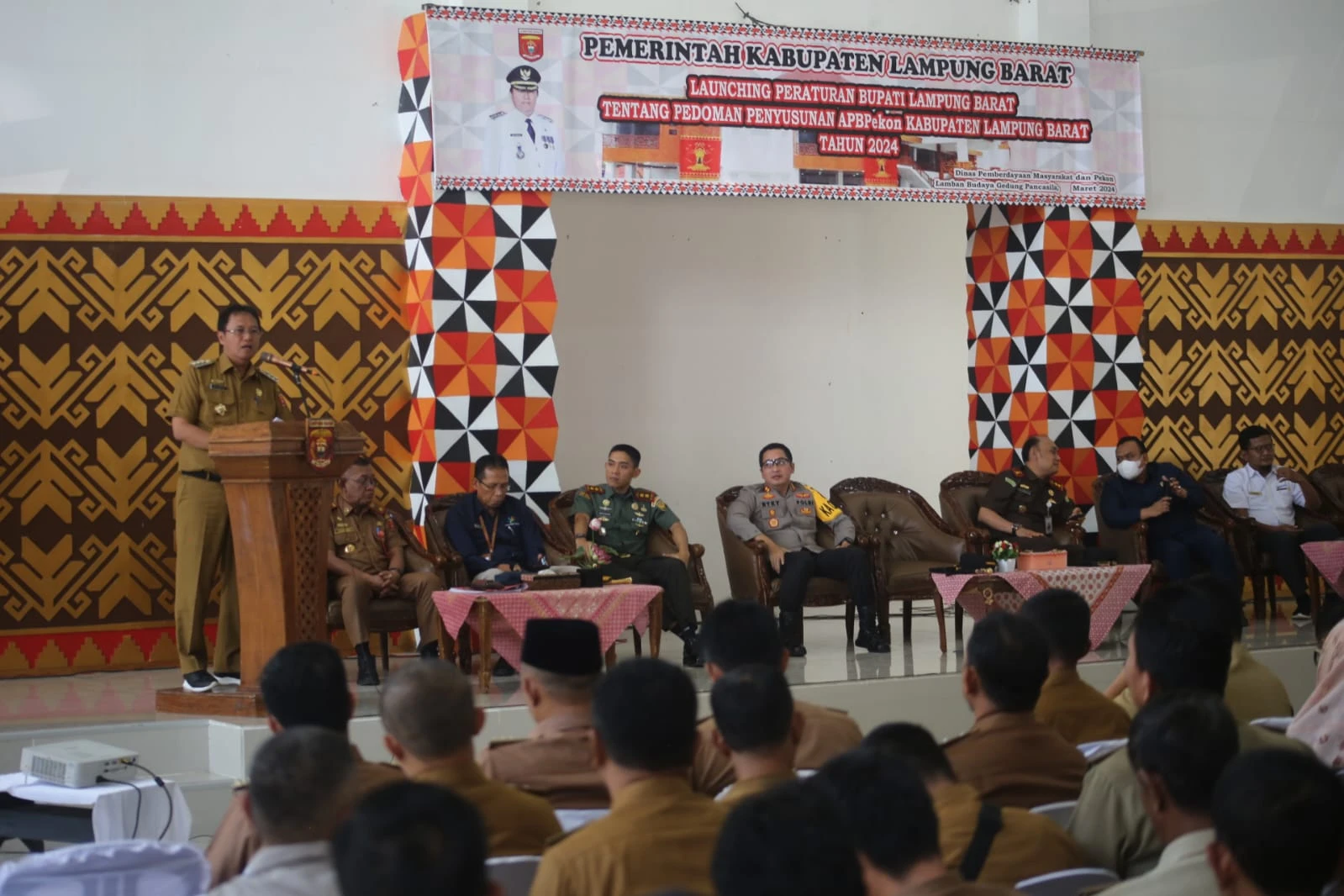 Launching APB Pekon Dilaksanakan di Gedung Pancasila, Dipimpin Langsung oleh Pj. Bupati Nukman