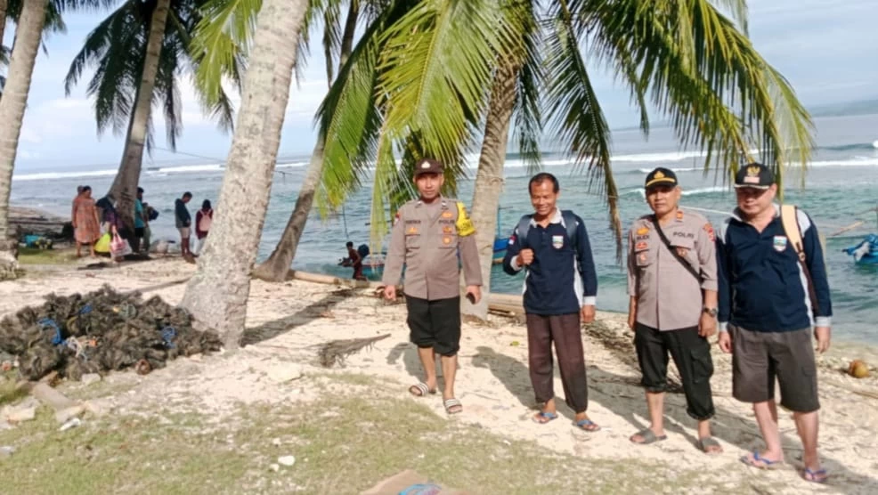 Pastikan Keamanan Pilpres Jajaran Polsek Pesisir Utara, Mengunjungi Kecamatan Pulau Pisang