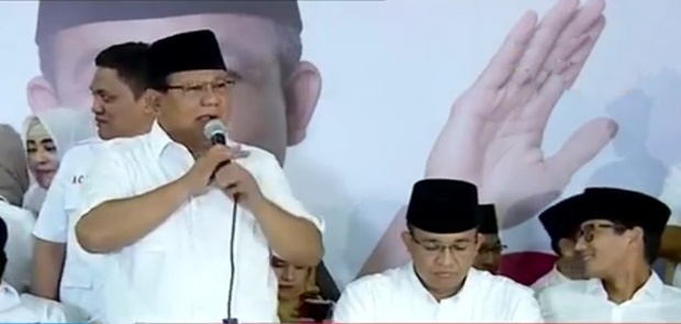 Prabowo Subianto Ucapkan Terima Kasih Pada Tokoh 212